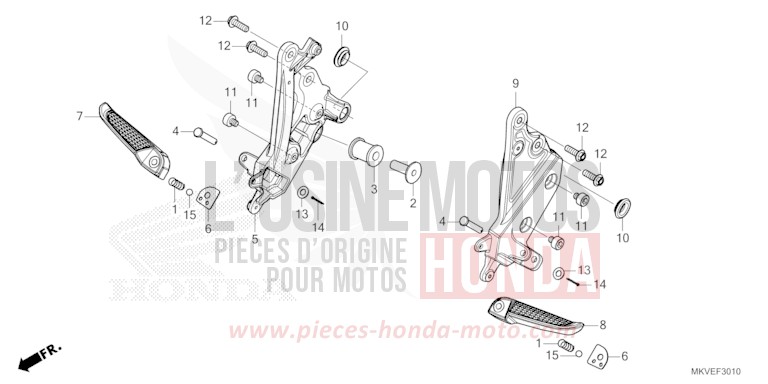 PILLION STEP for Forza 750 IRIDIUM GRAY METALLIC (NHC65) from 2025